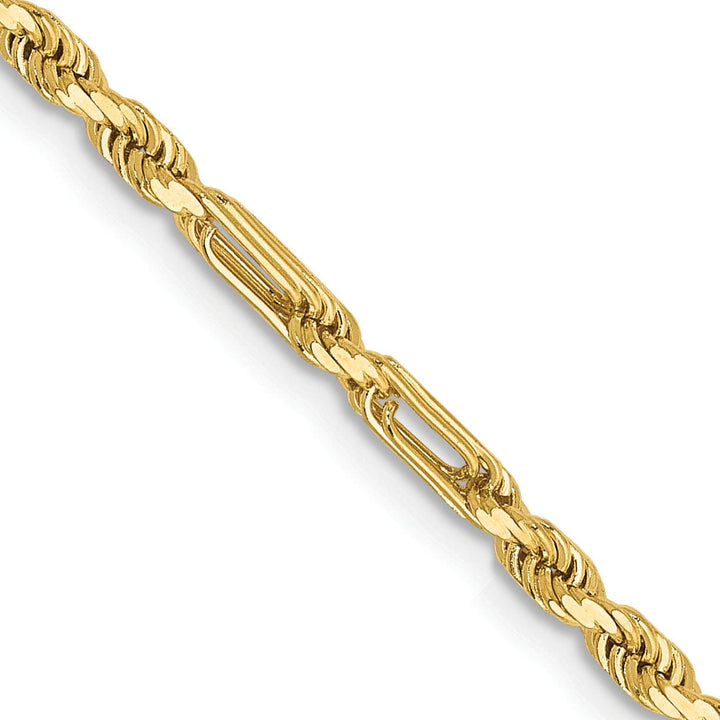 Lovely Rita's Chains 14k Yellow Gold 2.50mm D.C Milano Rope Chain