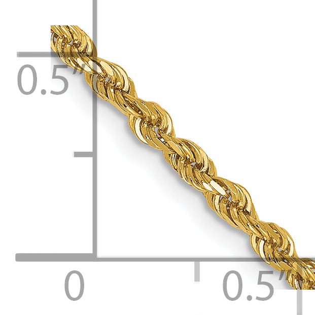 Lovely Rita's Chains 14k Yellow Gold 2.50mm D.C Rope Chain