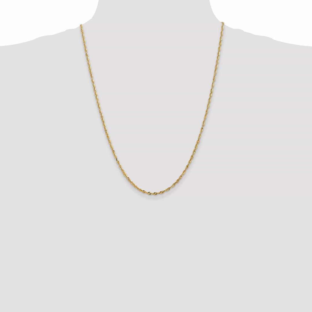 Lovely Rita's Chains 14k Yellow Gold 2.50mm DC ExtraLight Rope Chain