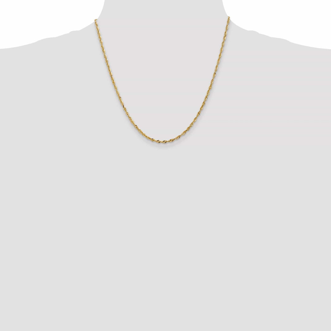 Lovely Rita's Chains 14k Yellow Gold 2.50mm DC ExtraLight Rope Chain
