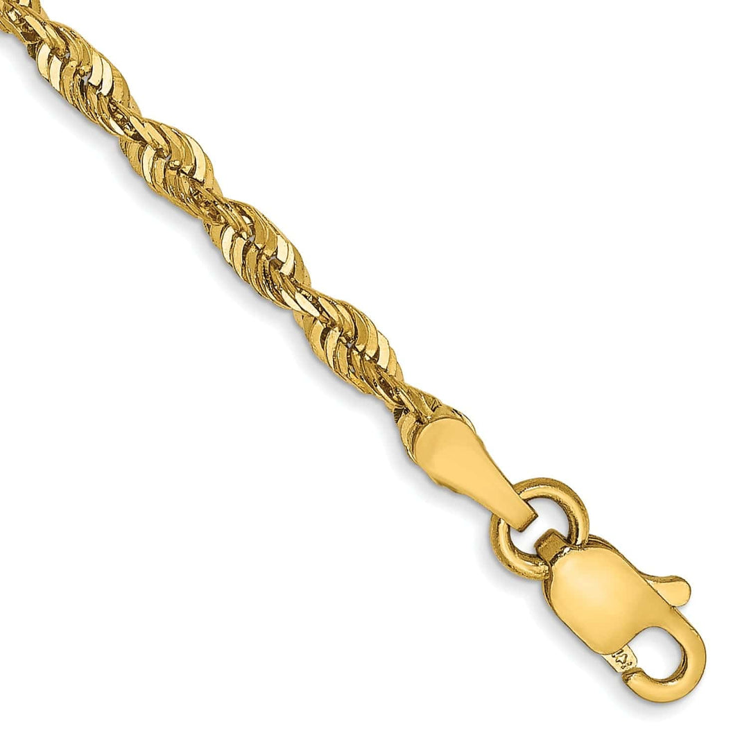 Lovely Rita's Chains 14k Yellow Gold 2.50mm DC ExtraLight Rope Chain