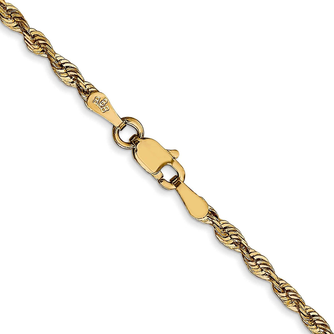 Lovely Rita's Chains 14k Yellow Gold 2.50mm DC ExtraLight Rope Chain