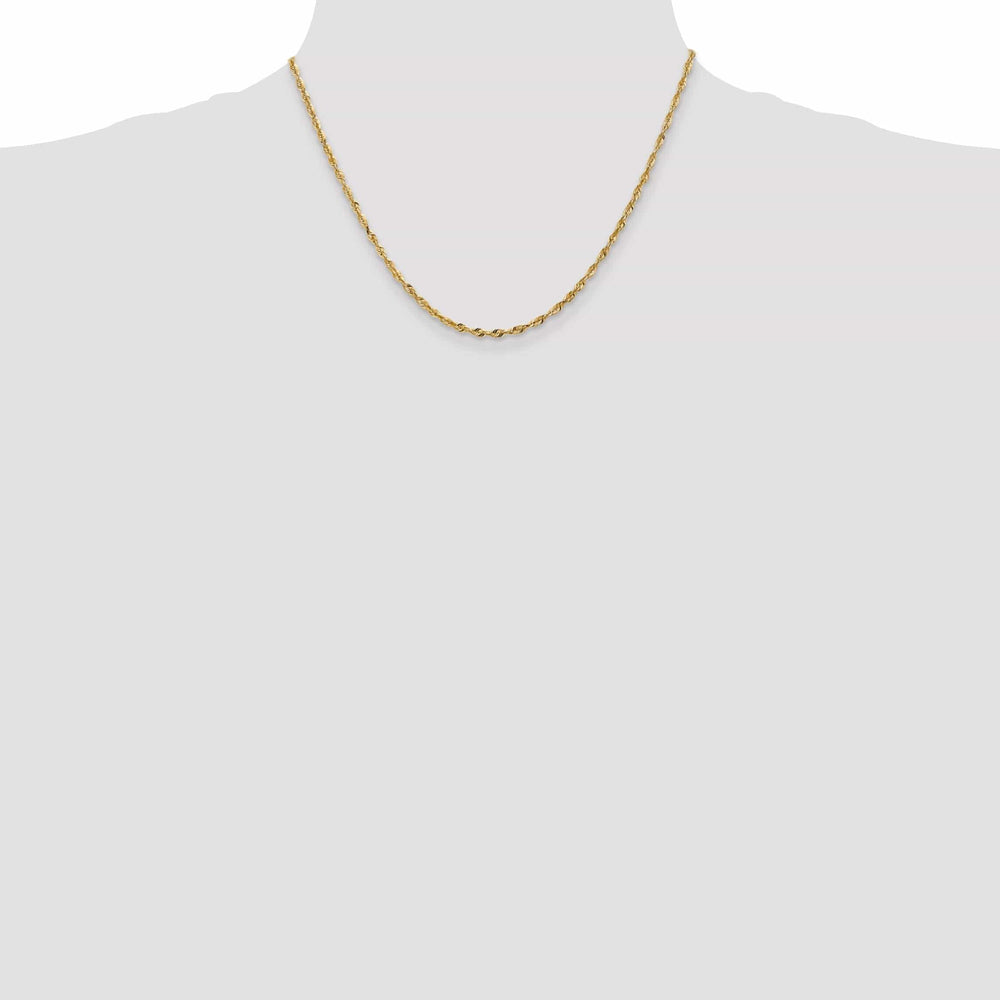 Lovely Rita's Chains 14k Yellow Gold 2.50mm DC ExtraLight Rope Chain