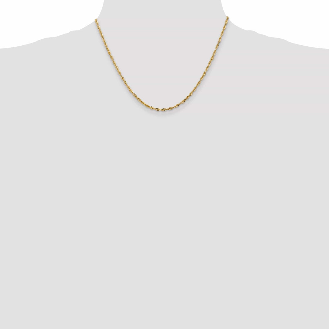 Lovely Rita's Chains 14k Yellow Gold 2.50mm DC ExtraLight Rope Chain