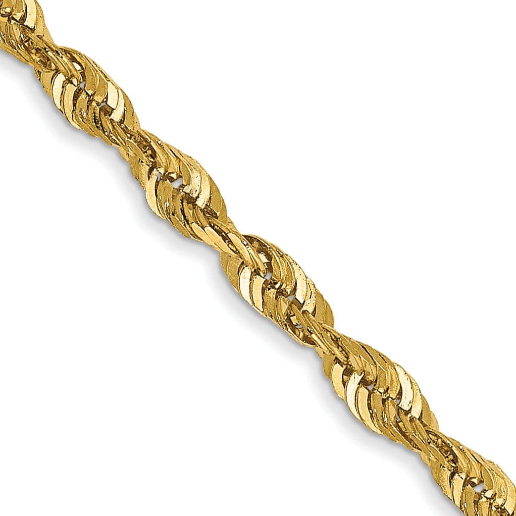 Lovely Rita's Chains 14k Yellow Gold 2.50mm DC ExtraLight Rope Chain