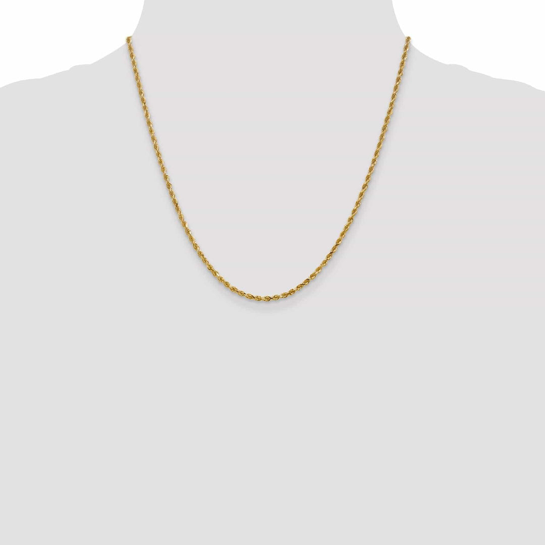 Lovely Rita's Chains 14k Yellow Gold 2.5m D.C Lightweight Rope Chain