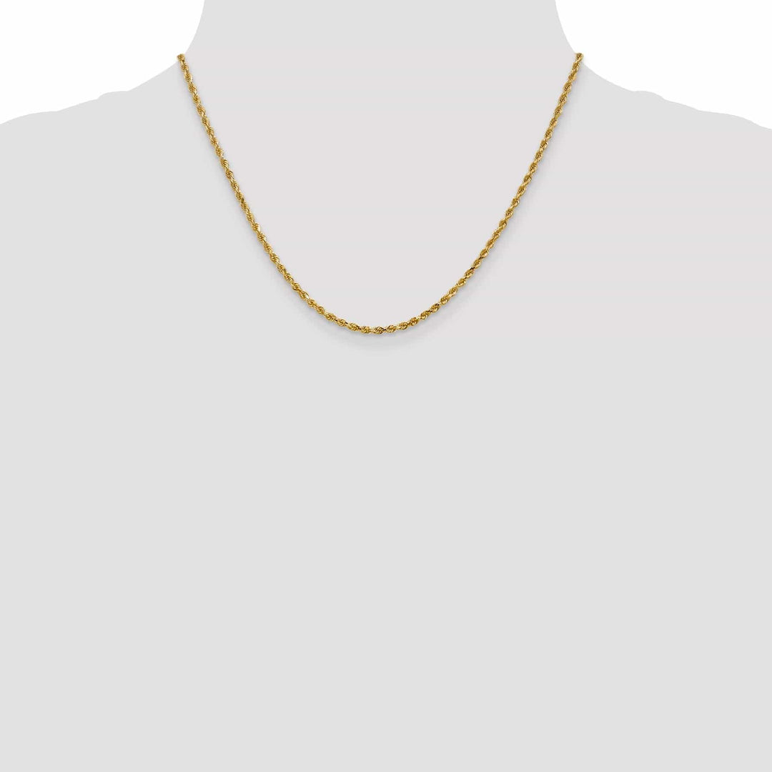 Lovely Rita's Chains 14k Yellow Gold 2.5m D.C Lightweight Rope Chain