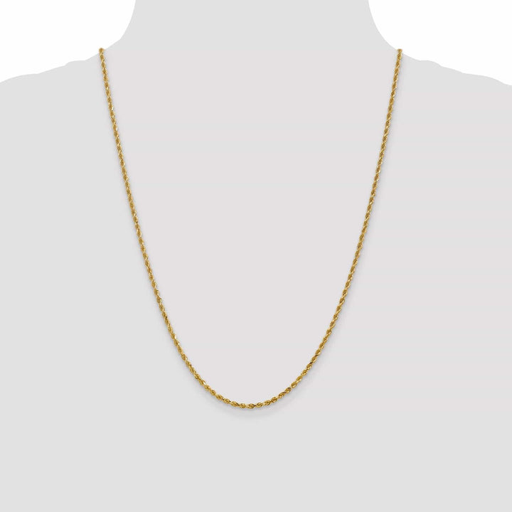 Lovely Rita's Chains 14k Yellow Gold 2.5mm D.C Lightweight Rope Chain
