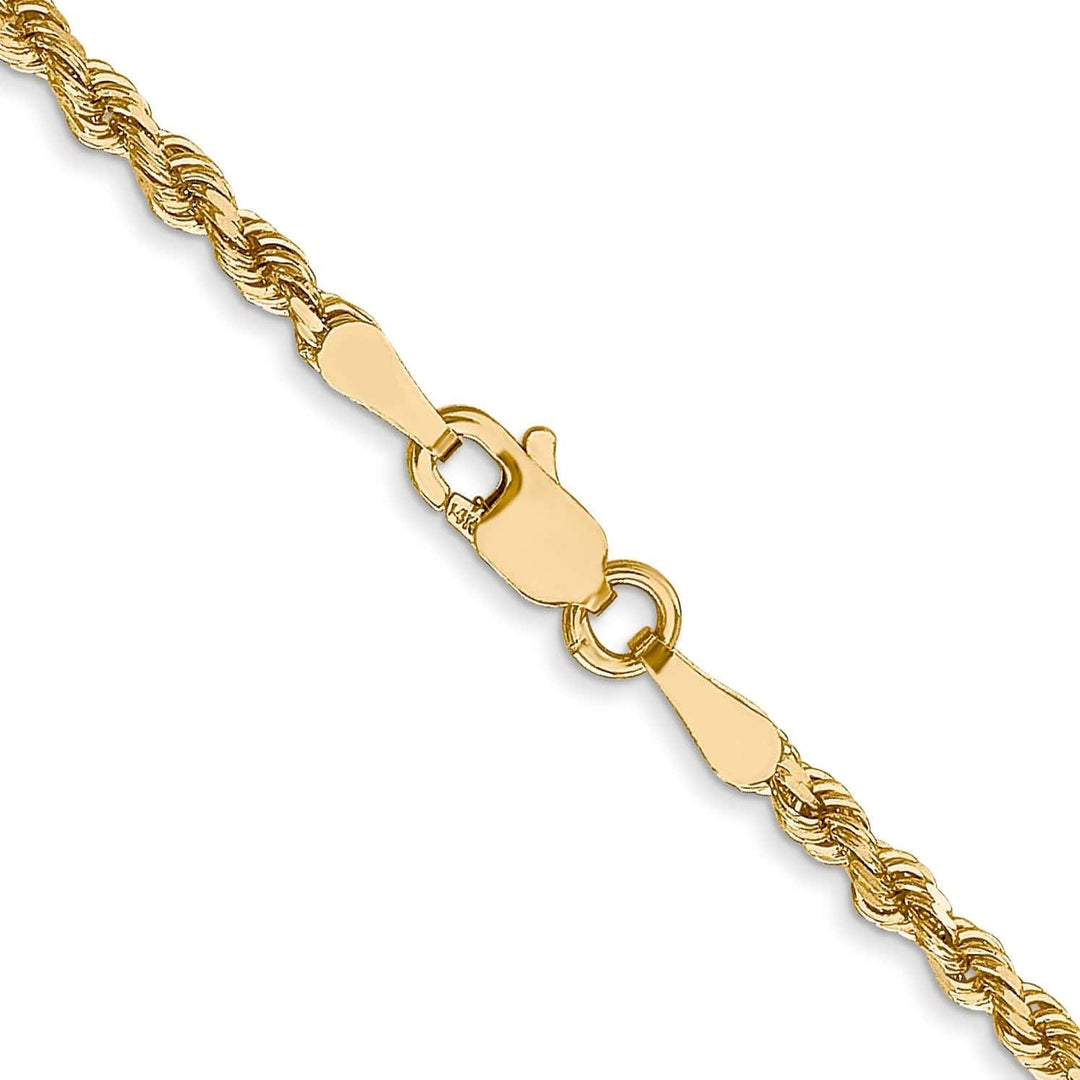 Lovely Rita's Chains 14k Yellow Gold 2.5mm D.C Lightweight Rope Chain