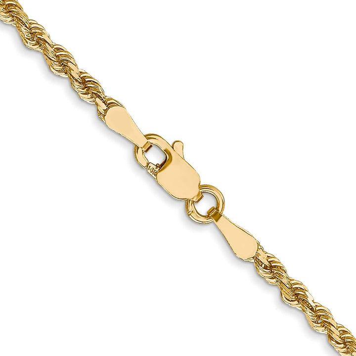 Lovely Rita's Chains 14k Yellow Gold 2.5mm D.C Lightweight Rope Chain