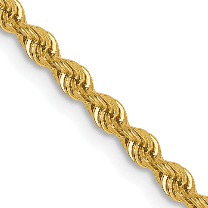 Lovely Rita's Chains 14k Yellow Gold 2.5mm D.C Lightweight Rope Chain