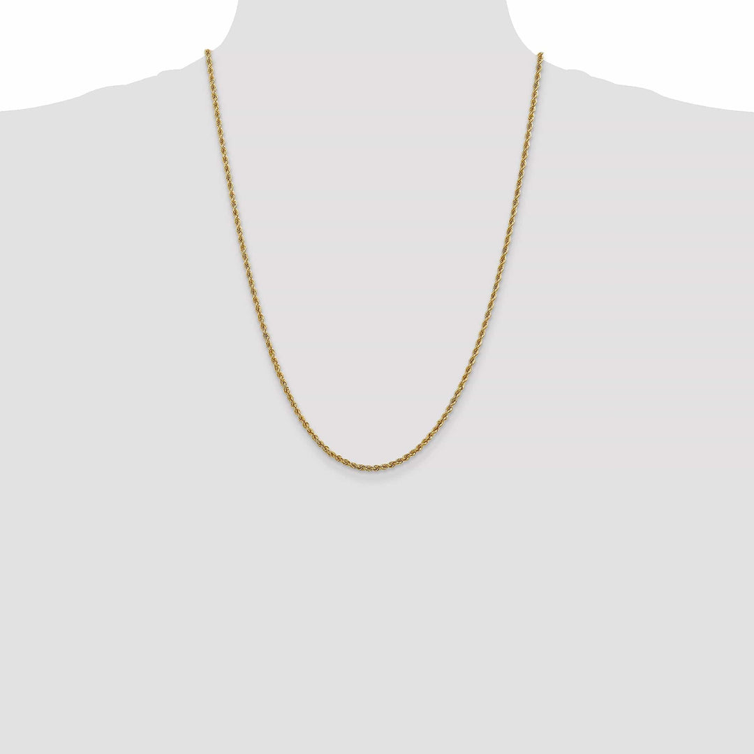 Lovely Rita's Chains 14k Yellow Gold 2.5mm Solid Regular Rope Chain