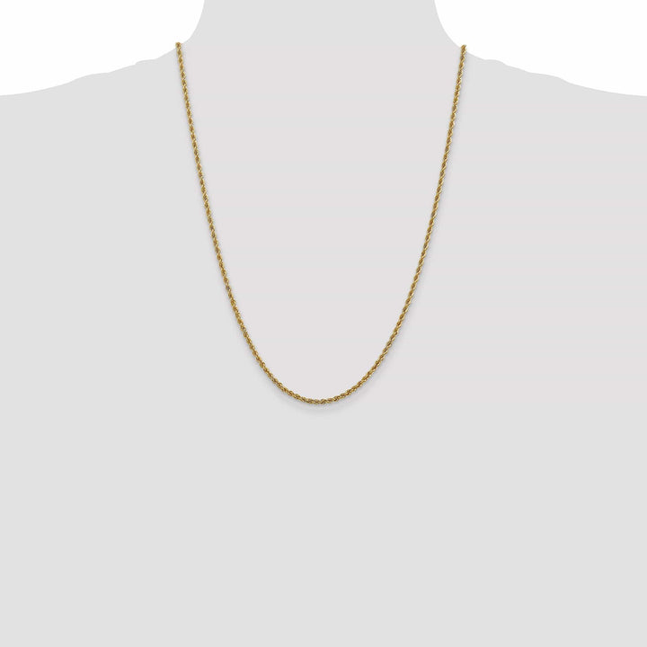 Lovely Rita's Chains 14k Yellow Gold 2.5mm Solid Regular Rope Chain