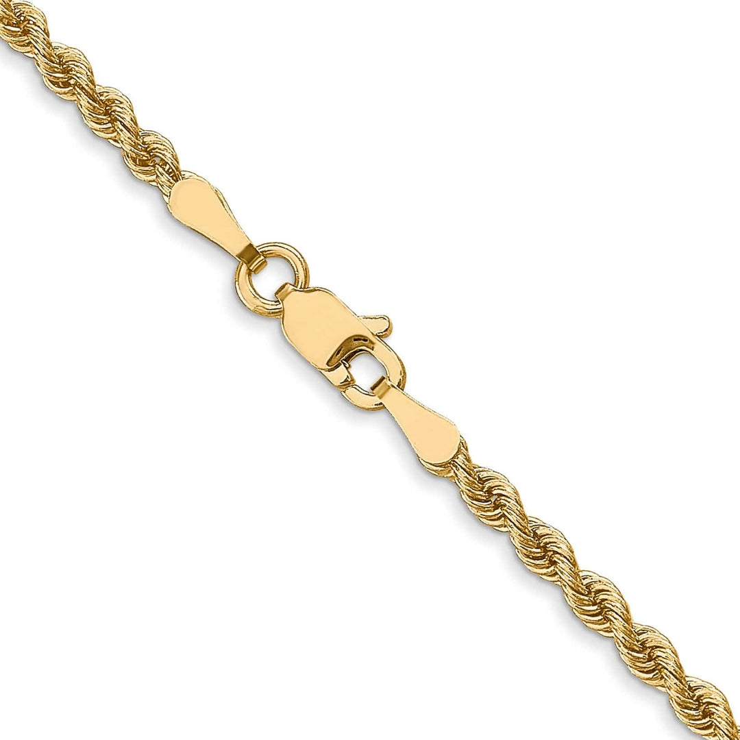 Lovely Rita's Chains 14k Yellow Gold 2.5mm Solid Regular Rope Chain