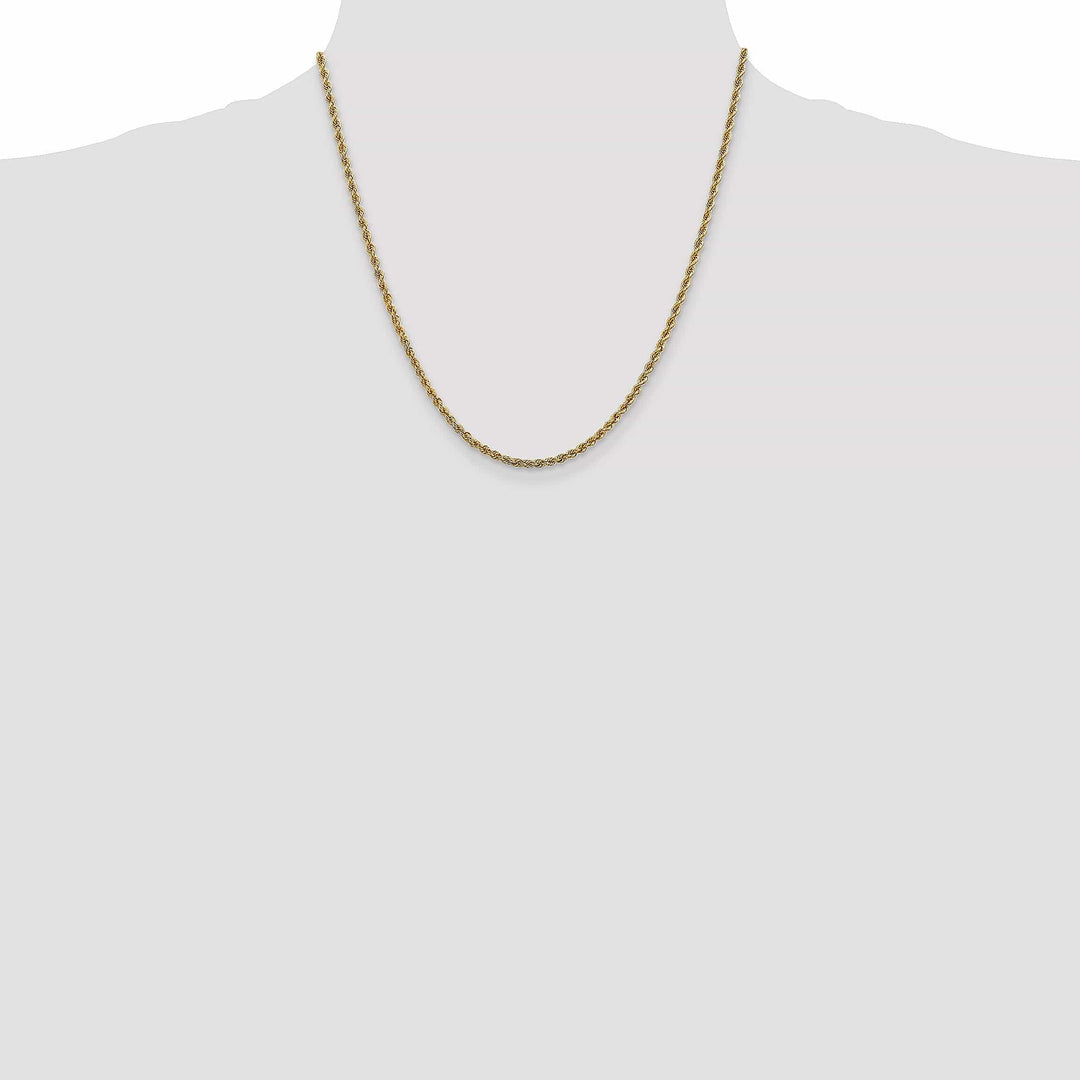 Lovely Rita's Chains 14k Yellow Gold 2.5mm Solid Regular Rope Chain