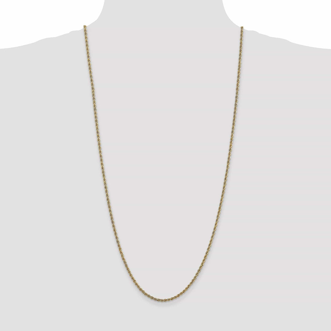 Lovely Rita's Chains 14k Yellow Gold 2.5mm Solid Rope Chain