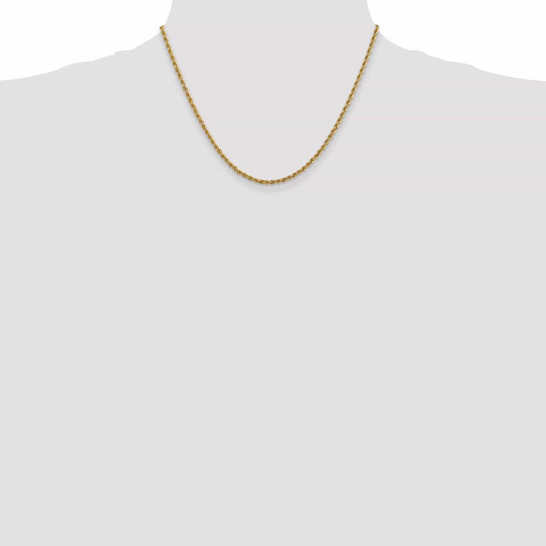 Lovely Rita's Chains 14k Yellow Gold 2.5mm Solid Rope Chain