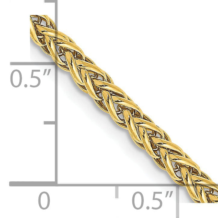 Lovely Rita's Chains 14k Yellow Gold 2.60-mm Hollow Wheat Chain