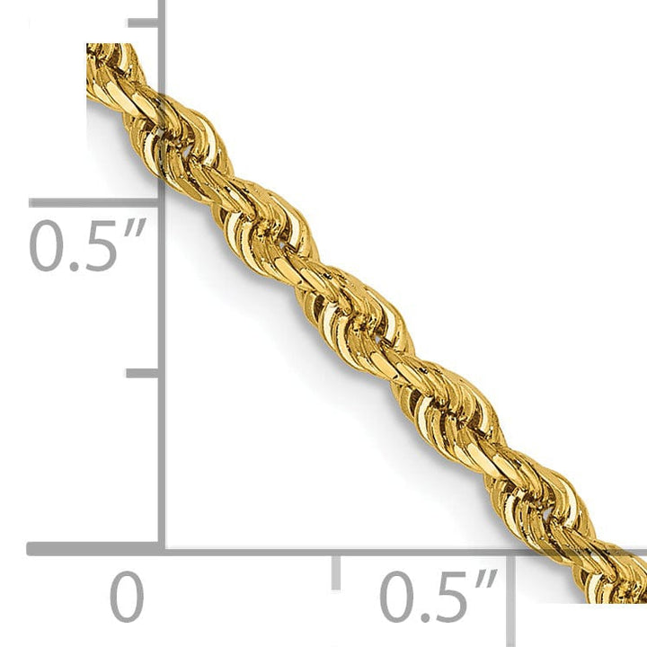 Lovely Rita's Chains 14k Yellow Gold 2.75mm D.C Quadruple Rope Chain