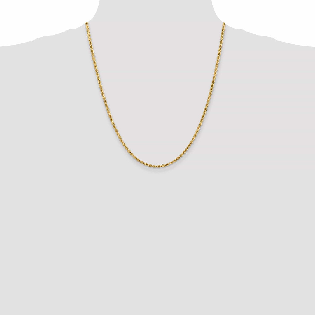 Lovely Rita's Chains 14k Yellow Gold 2.75mm Diamond Cut Rope Chain