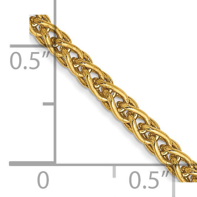 Lovely Rita's Chains 14k Yellow Gold 2.80mm Solid Polish Spiga Chain