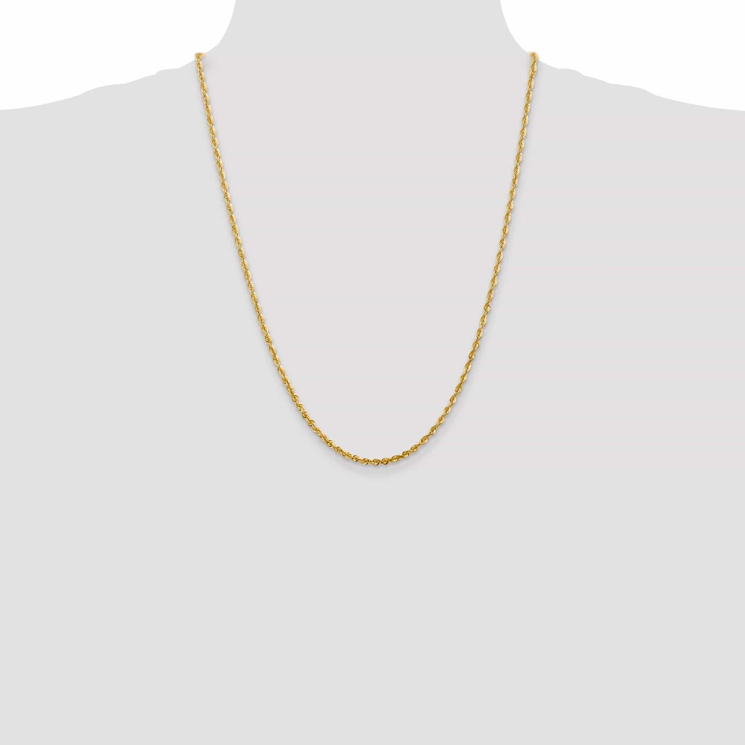 Lovely Rita's Chains 14k Yellow Gold 2.82mm DC ExtraLight Rope Chain
