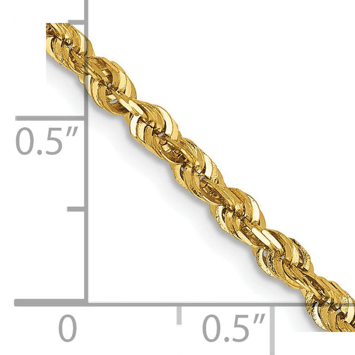 Lovely Rita's Chains 14k Yellow Gold 2.82mm DC ExtraLight Rope Chain