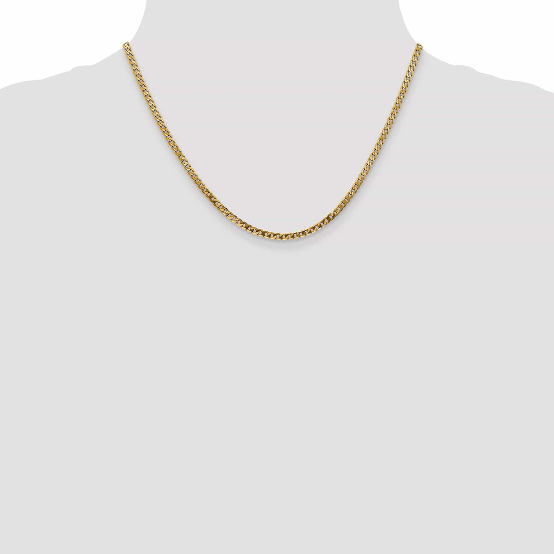 Lovely Rita's Chains 14k Yellow Gold 2.9mm Flat Beveled Curb Chain