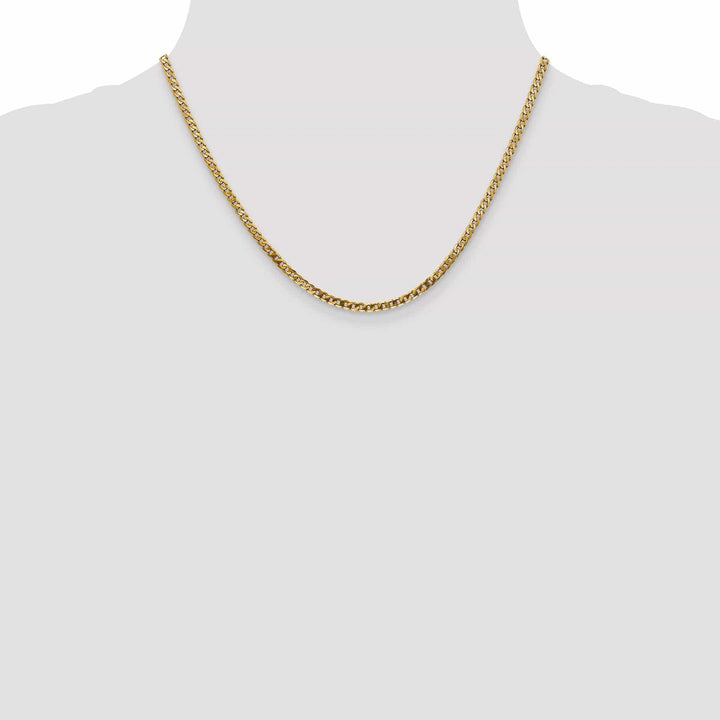 Lovely Rita's Chains 14k Yellow Gold 2.9mm Flat Beveled Curb Chain