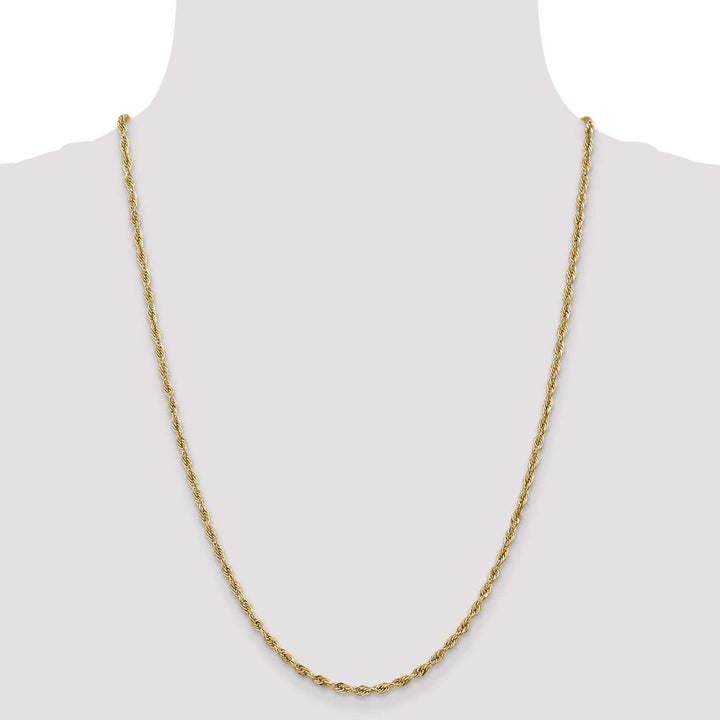 Lovely Rita's Chains 14k Yellow Gold 2.9mm Semi Solid Rope Chain