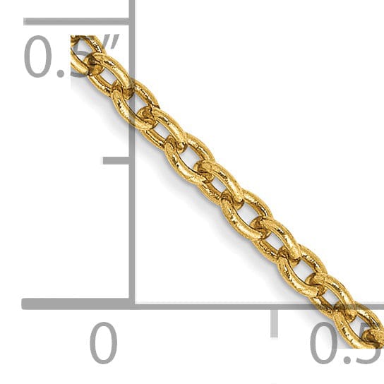 Lovely Rita's Chains 14k Yellow Gold 2mm Solid Polished Cable Chain