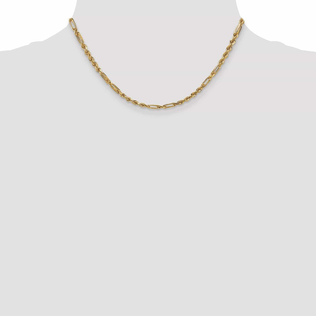 Lovely Rita's Chains 14k Yellow Gold 3.00mm D.C Milano Rope Chain