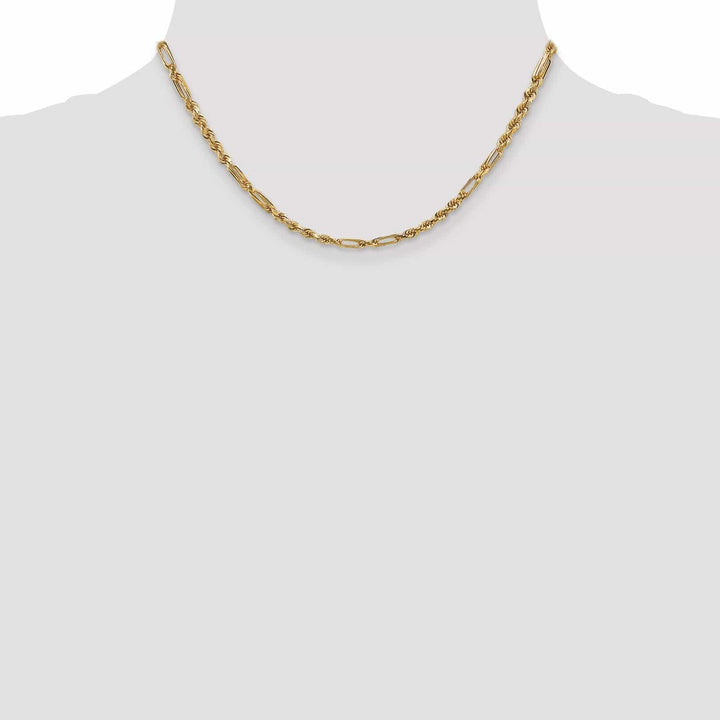Lovely Rita's Chains 14k Yellow Gold 3.00mm D.C Milano Rope Chain