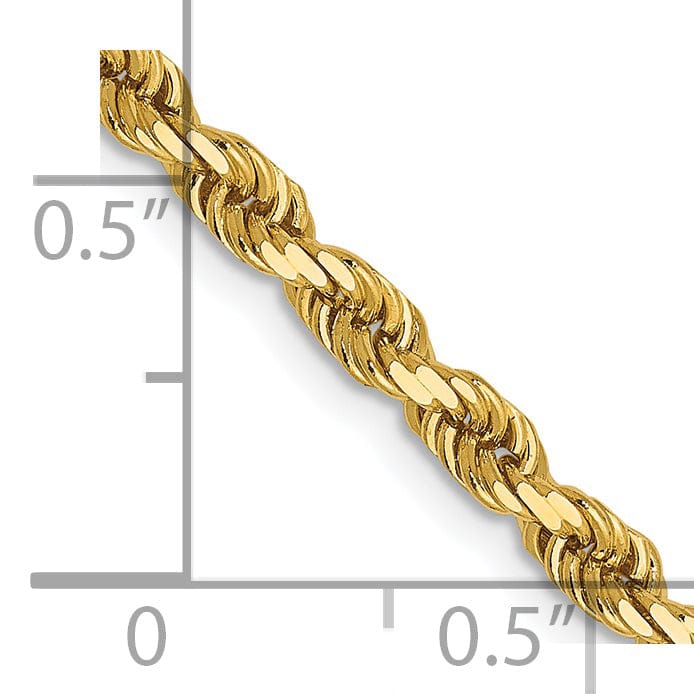 Lovely Rita's Chains 14k Yellow Gold 3.00mm D.C Rope Chain