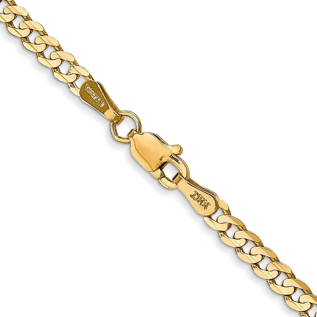 Lovely Rita's Chains 14k Yellow Gold 3.00mm Open Concave Curb Chain