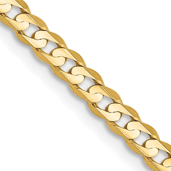 Lovely Rita's Chains 14k Yellow Gold 3.00mm Open Concave Curb Chain
