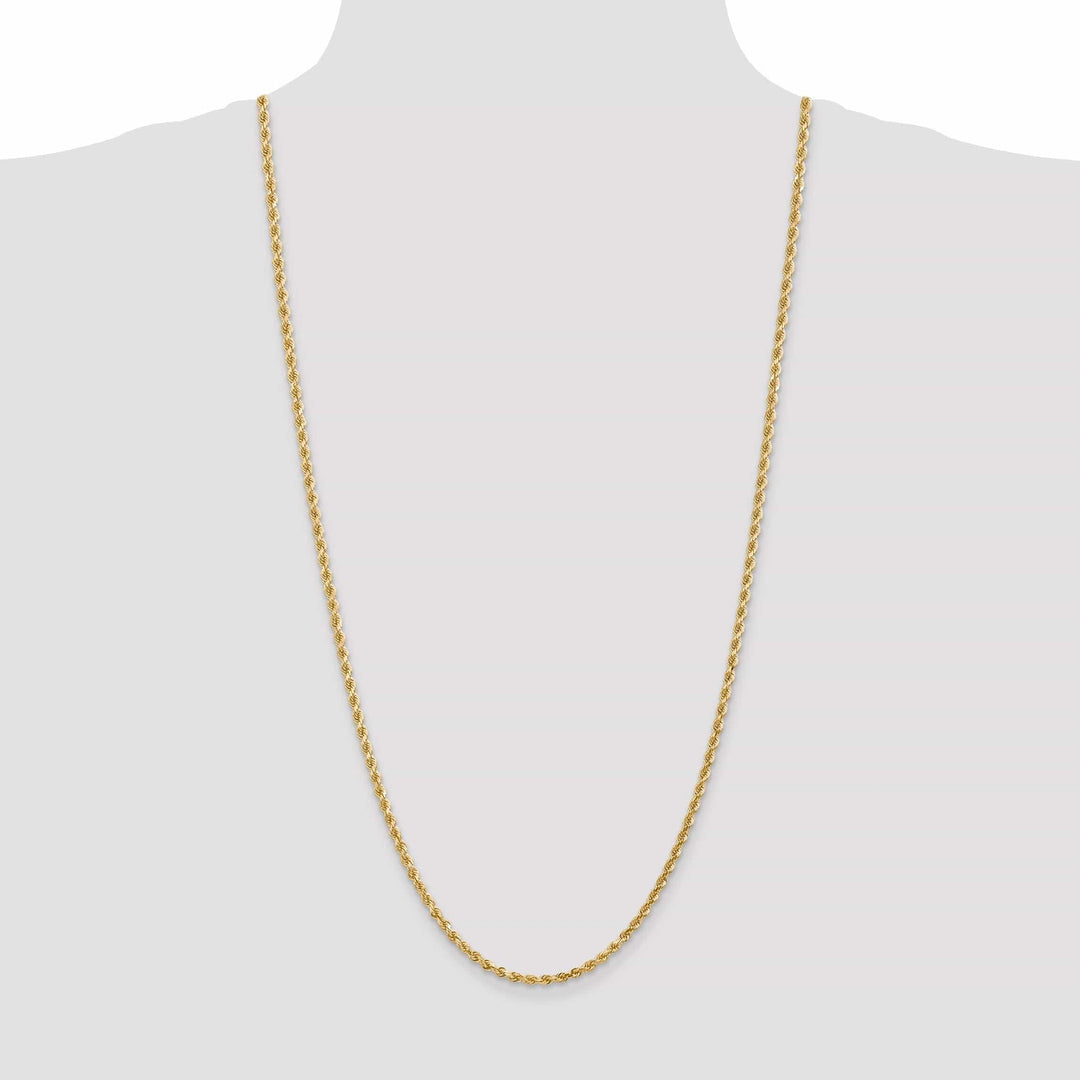 Lovely Rita's Chains 14k Yellow Gold 3.20mm Diamond Cut Rope Chain