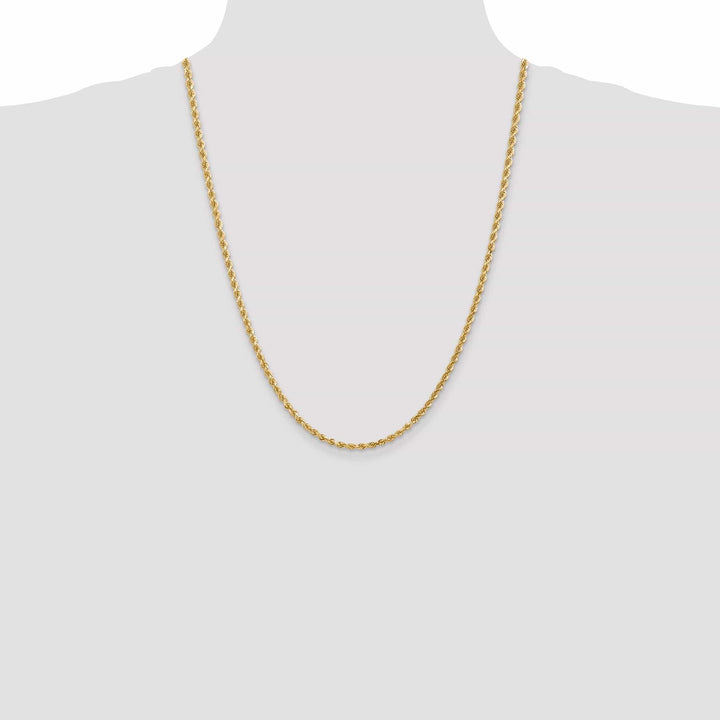 Lovely Rita's Chains 14k Yellow Gold 3.20mm Diamond Cut Rope Chain