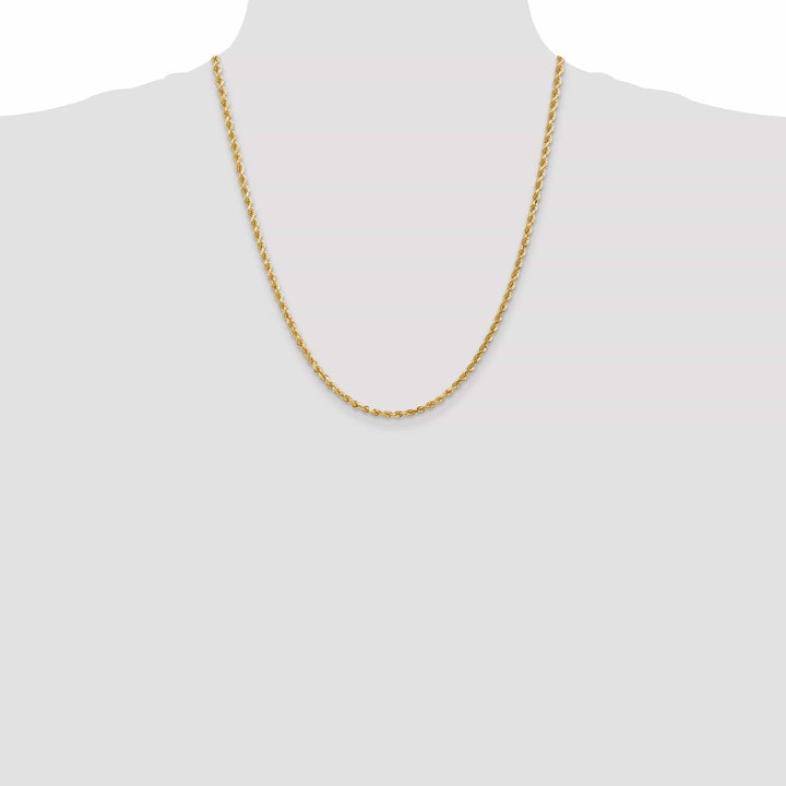 Lovely Rita's Chains 14k Yellow Gold 3.20mm Diamond Cut Rope Chain
