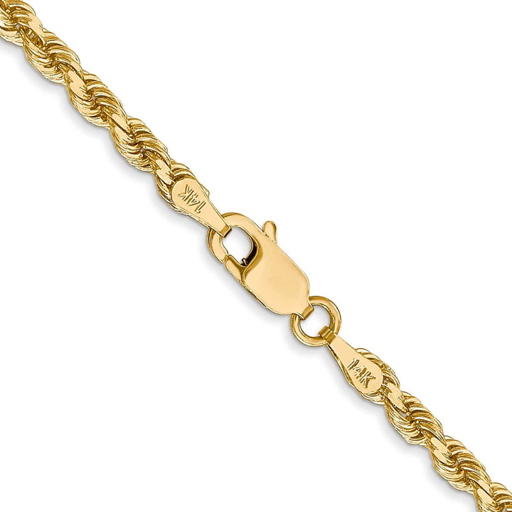 Lovely Rita's Chains 14k Yellow Gold 3.20mm Diamond Cut Rope Chain