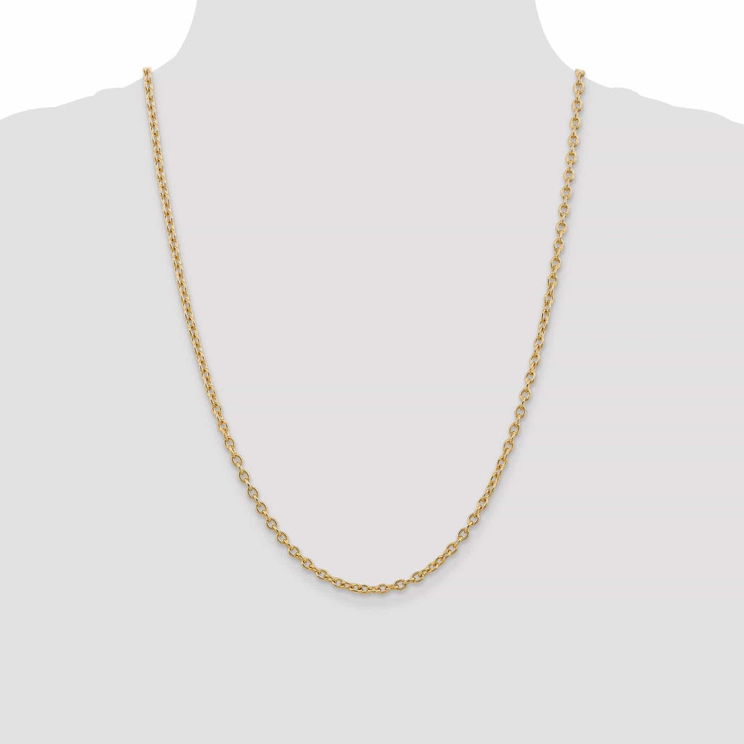 Lovely Rita's Chains 14k Yellow Gold 3.20mm Round Link Cable Chain