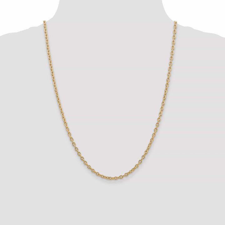 Lovely Rita's Chains 14k Yellow Gold 3.20mm Round Link Cable Chain