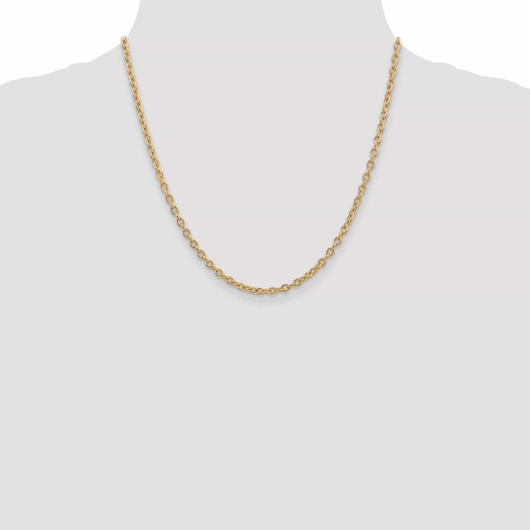 Lovely Rita's Chains 14k Yellow Gold 3.20mm Round Link Cable Chain