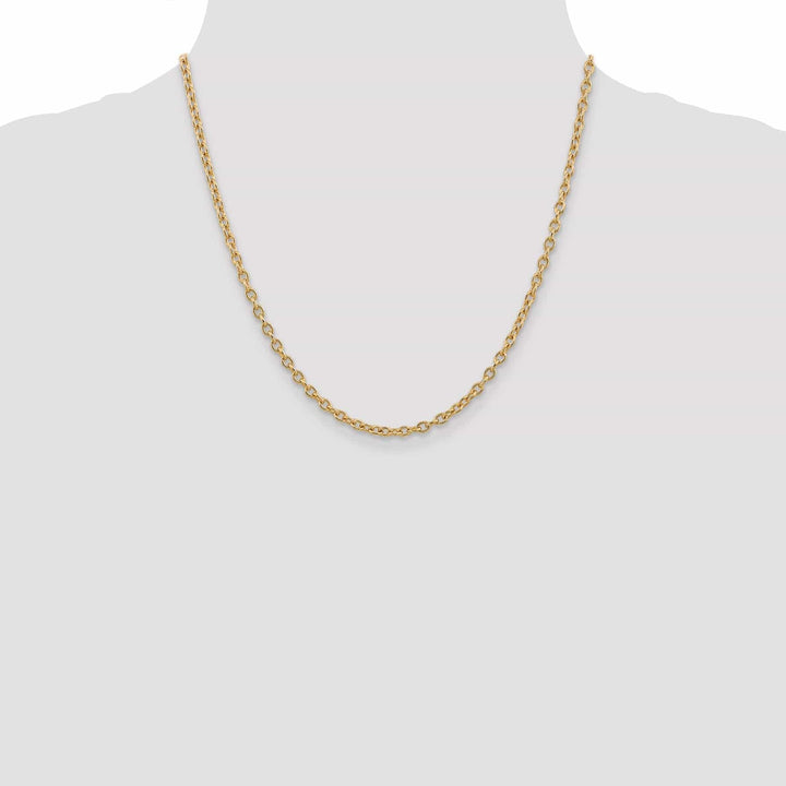 Lovely Rita's Chains 14k Yellow Gold 3.20mm Round Link Cable Chain