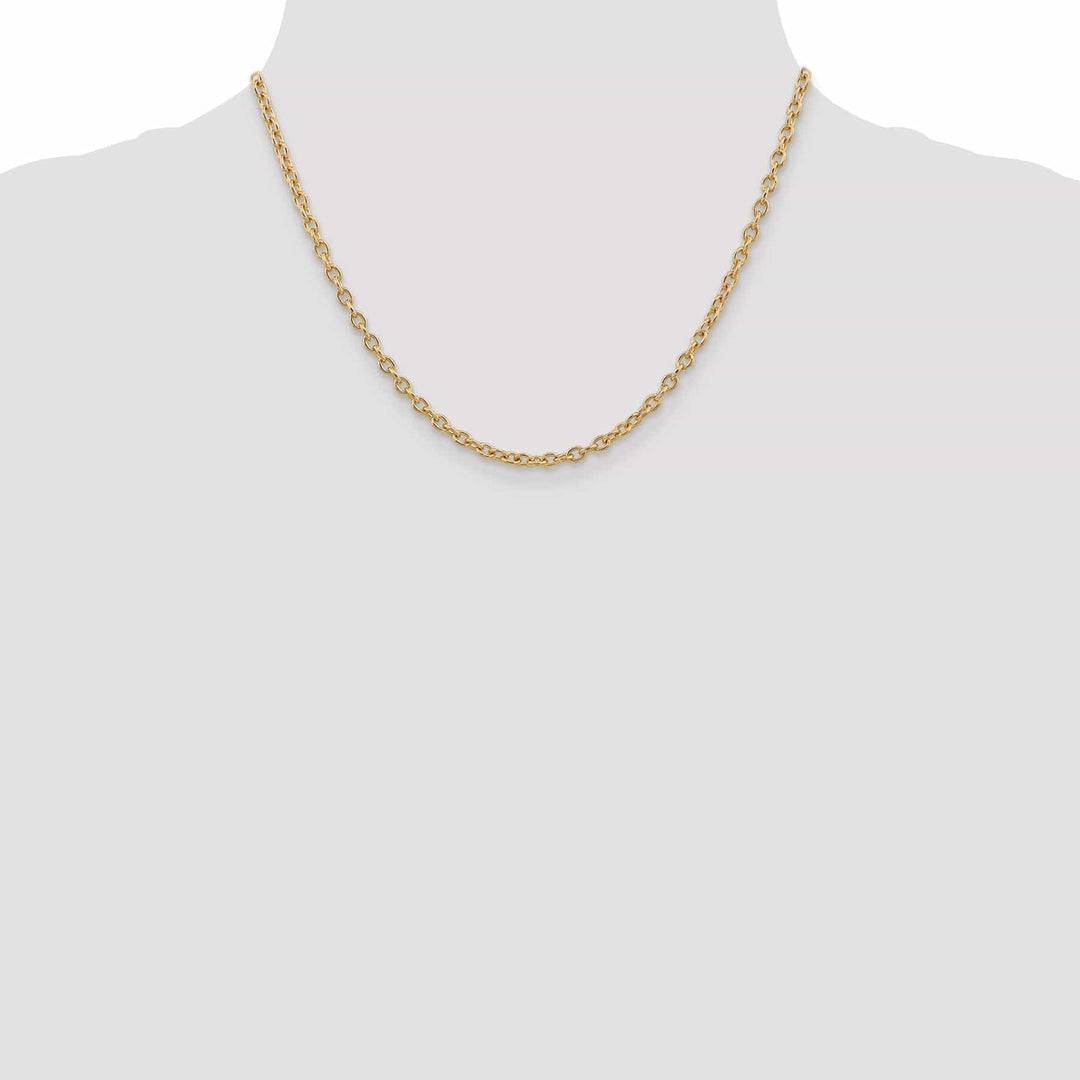 Lovely Rita's Chains 14k Yellow Gold 3.20mm Round Link Cable Chain