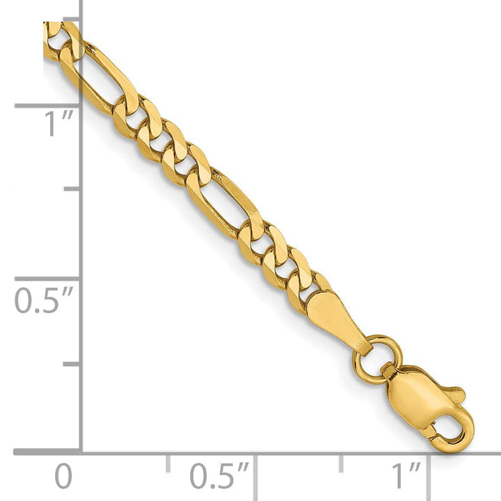 Lovely Rita's Chains 14k Yellow Gold 3.25mm Flat Figaro Bracelet