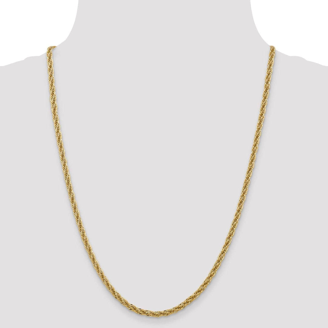 Lovely Rita's Chains 14k Yellow Gold 3.30mm D.C Semi Solid Rope Chain