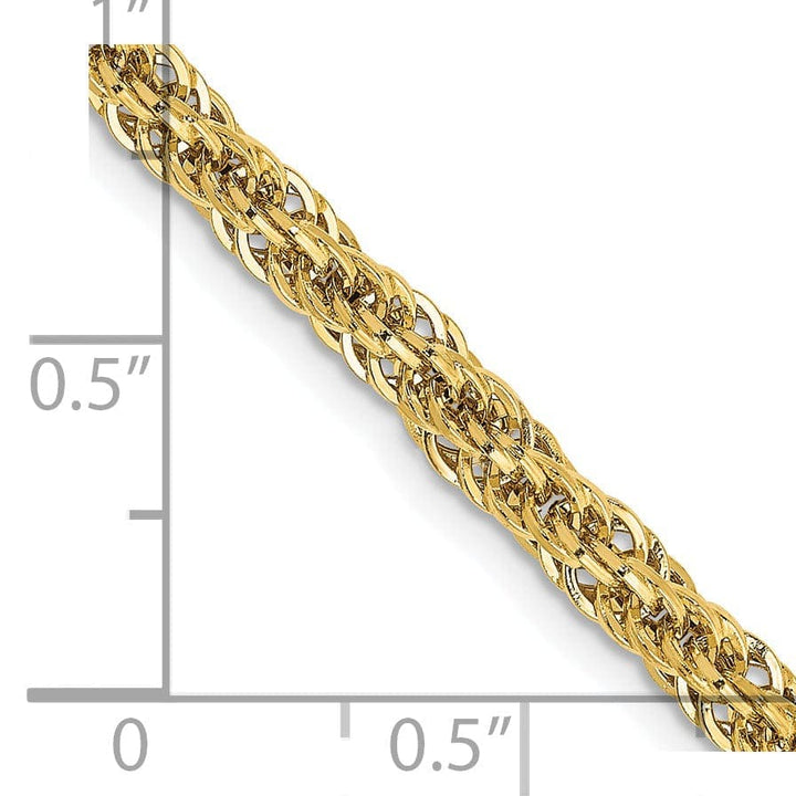 Lovely Rita's Chains 14k Yellow Gold 3.30mm D.C Semi Solid Rope Chain