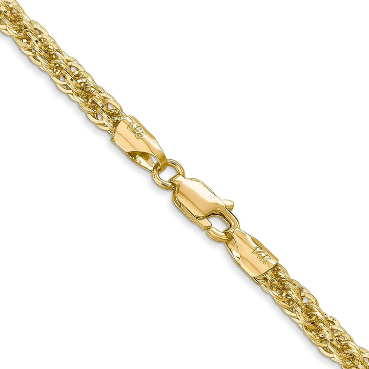 Lovely Rita's Chains 14k Yellow Gold 3.30mm D.C Semi Solid Rope Chain