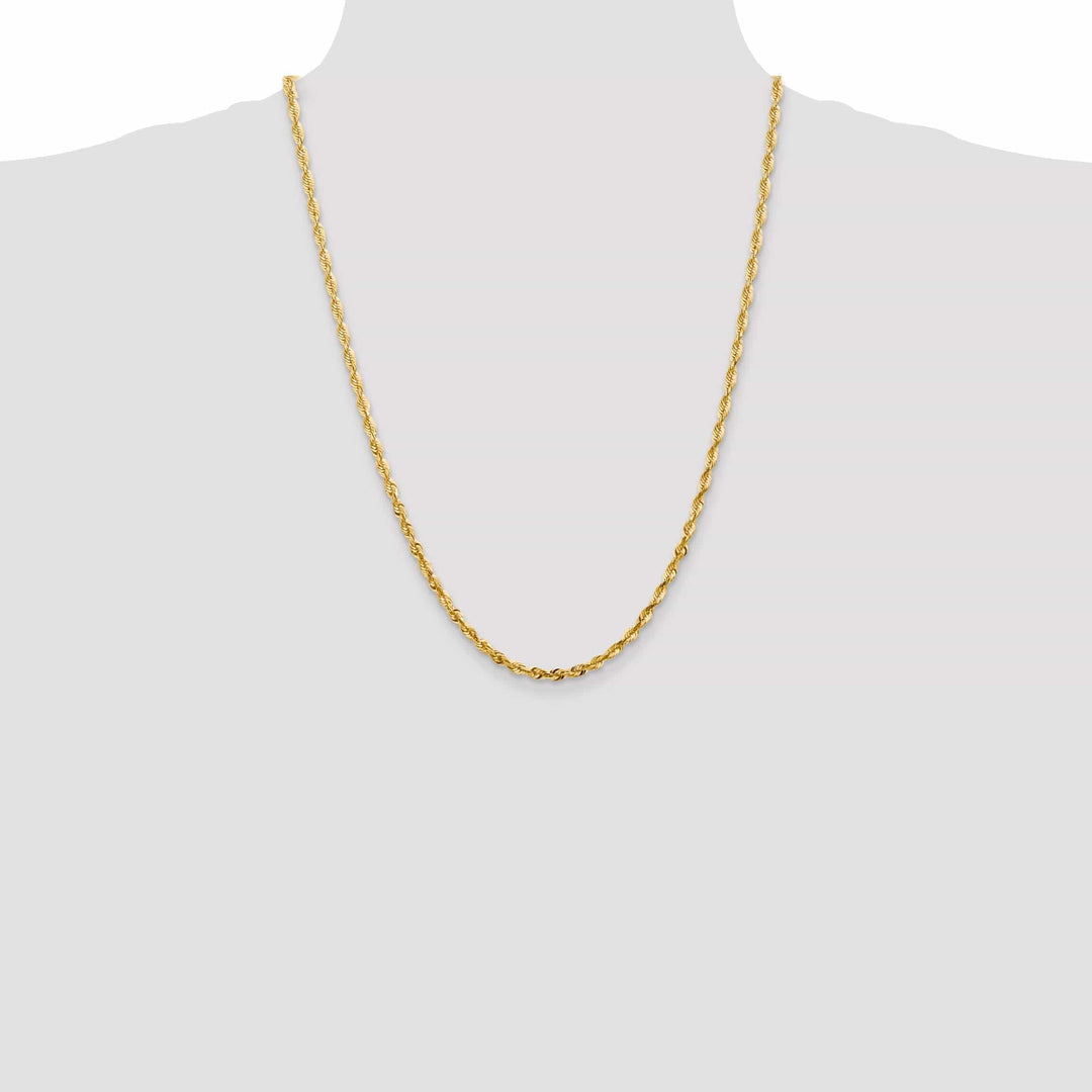 Lovely Rita's Chains 14k Yellow Gold 3.47mm DC ExtraLight Rope Chain